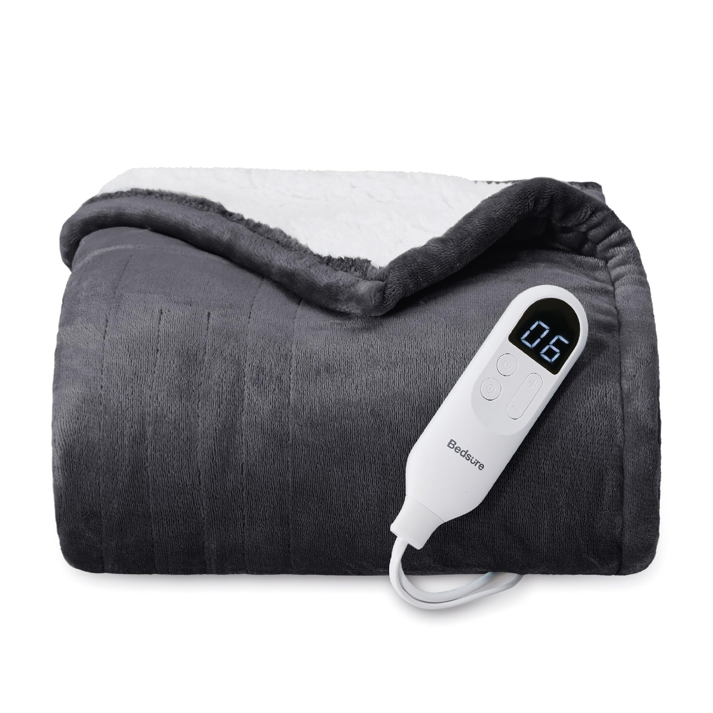 Foto 2 pulgar | Manta Eléctrica Bedsure con Calefacción 130 x 150 cm Gris Oscuro - Venta Internacional
