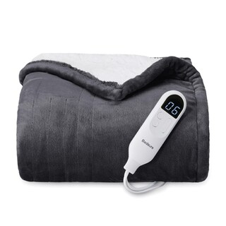 Foto 1 | Manta Eléctrica Bedsure con Calefacción 130 x 150 cm Gris Oscuro - Venta Internacional