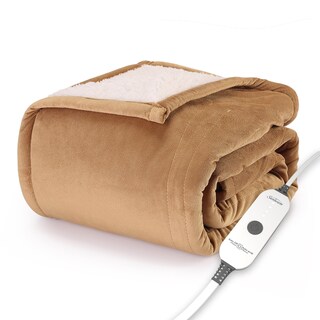 Foto 1 | Manta Personal Con Calefacción Sunbeam Royal Mink Sherpa Honey - Venta Internacional.