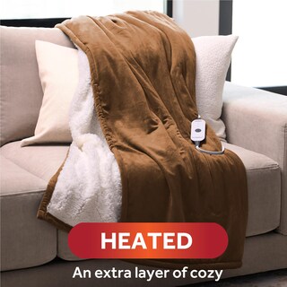 Foto 2 | Manta Personal Con Calefacción Sunbeam Royal Mink Sherpa Honey - Venta Internacional.