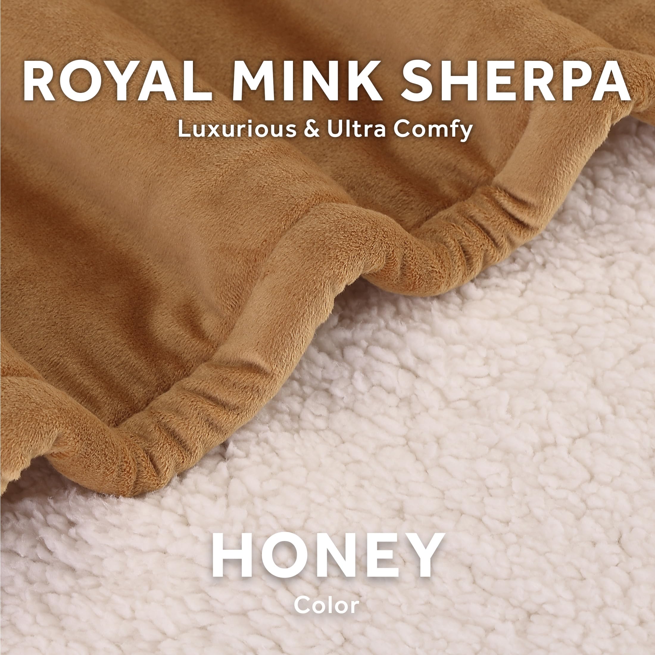 Foto 4 pulgar | Manta Personal Con Calefacción Sunbeam Royal Mink Sherpa Honey - Venta Internacional.