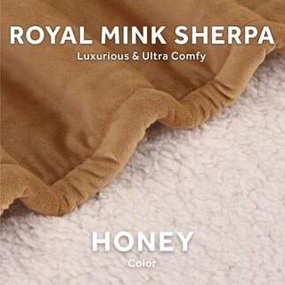 Foto 3 | Manta Personal Con Calefacción Sunbeam Royal Mink Sherpa Honey - Venta Internacional.