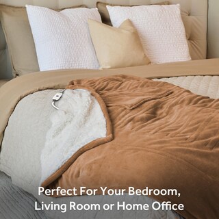 Foto 5 | Manta Personal Con Calefacción Sunbeam Royal Mink Sherpa Honey - Venta Internacional.
