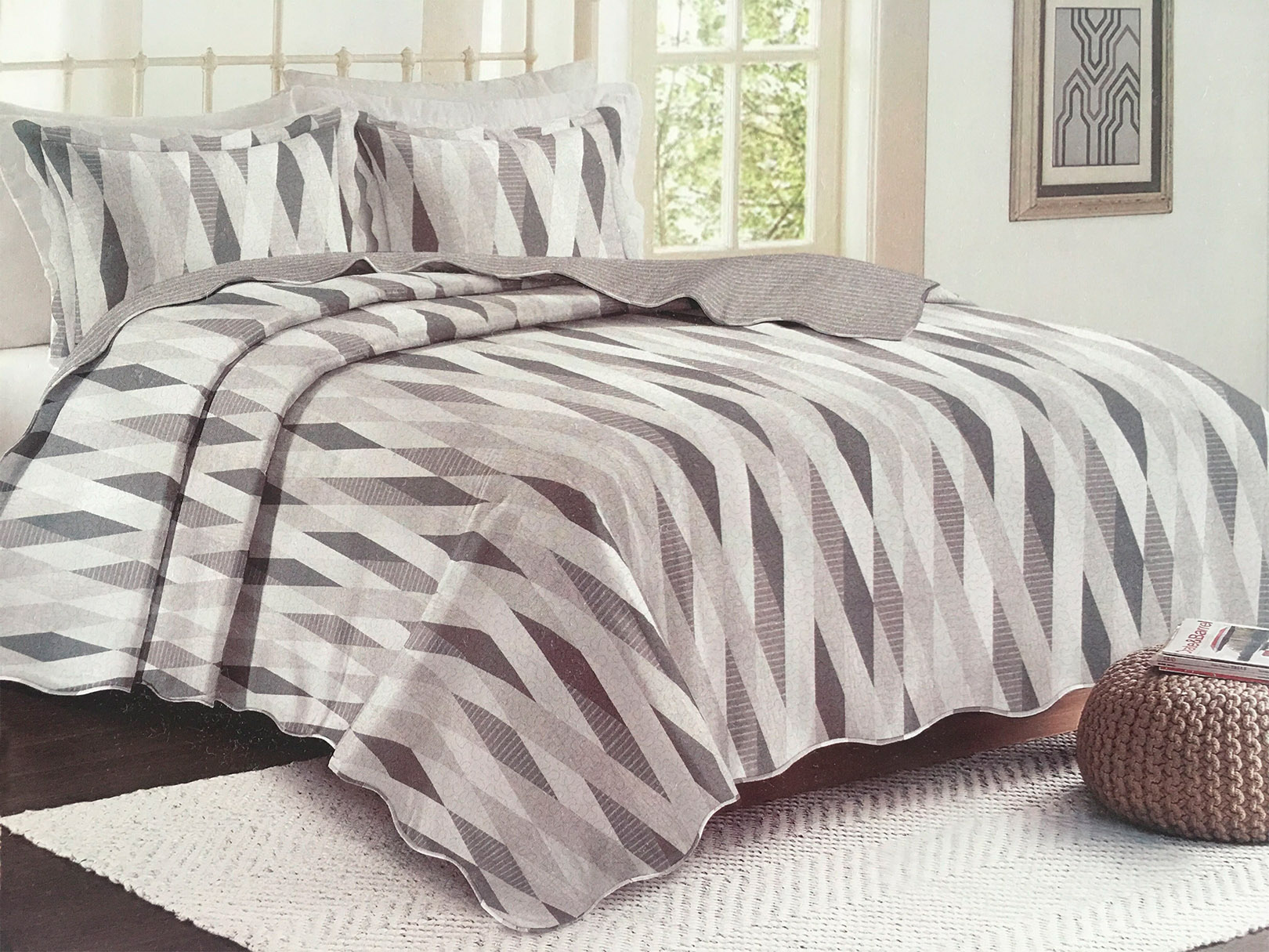 Foto 3 | Colcha Dormireal Contempo King Size  color Gris