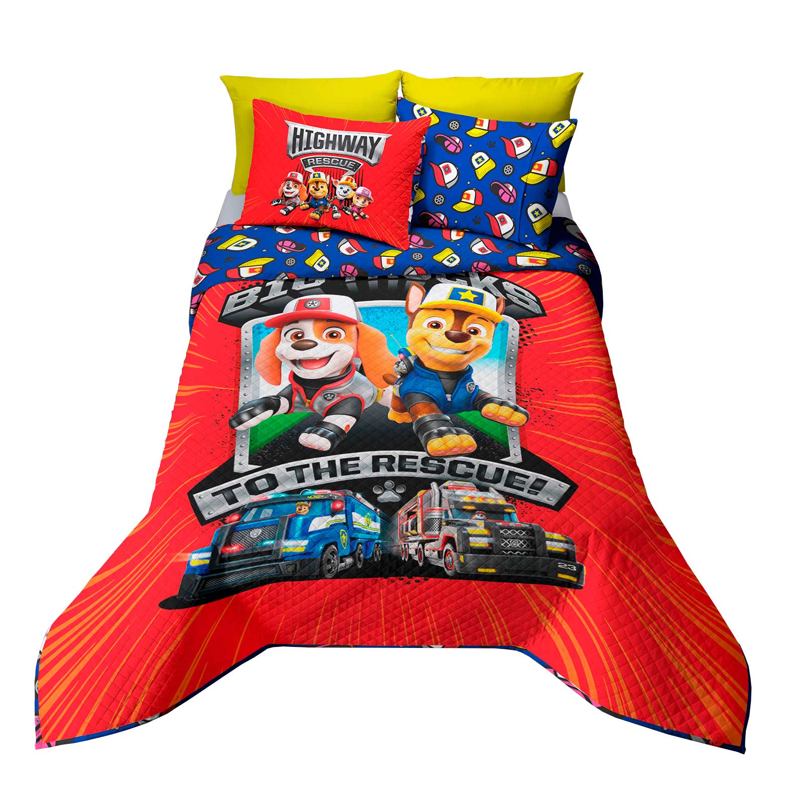 Edrecolcha Providencia Paw Patrol Friends color Rojo Matrimonial Reversible