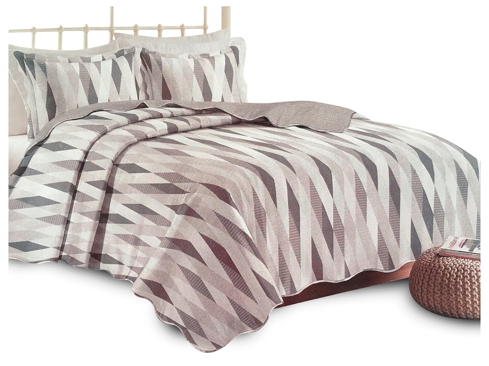 Colcha Dormireal Contempo Queen Size  color Gris $949