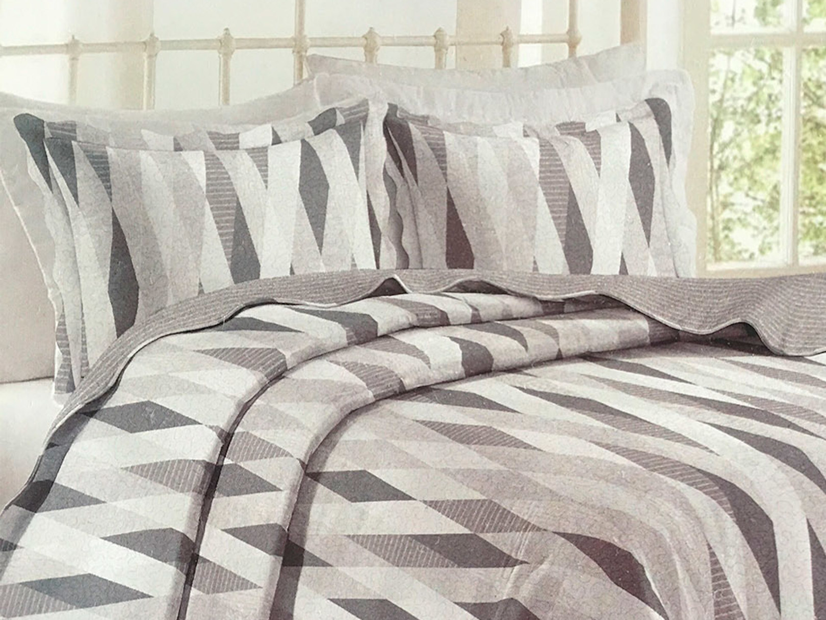 Foto 2 | Colcha Dormireal Contempo Queen Size  color Gris