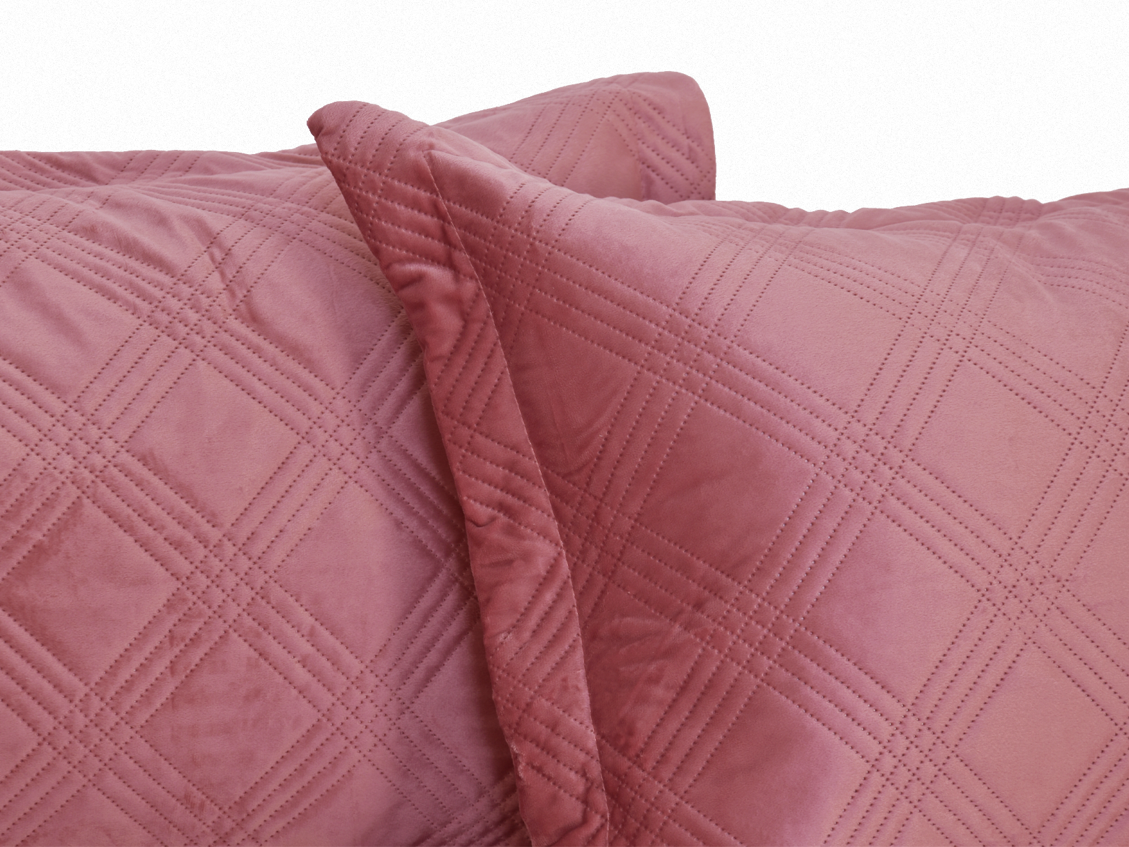 Foto 5 | Colcha Velvet Terciopelo Palo De Rosa King Size + Fundas Dormireal