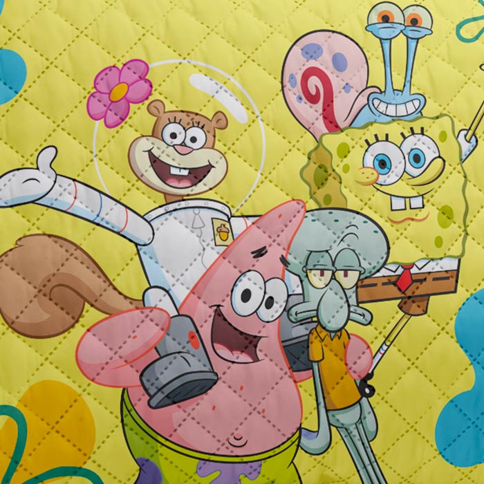 Foto 5 pulgar | Edrecolcha Matrimonial Providencia Bob Esponja Family Multicolor 3 Piezas