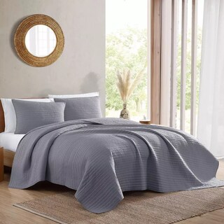 Foto 4 | Set Colcha Airy King Size B.Kind & Beyond 3 Piezas color Gris