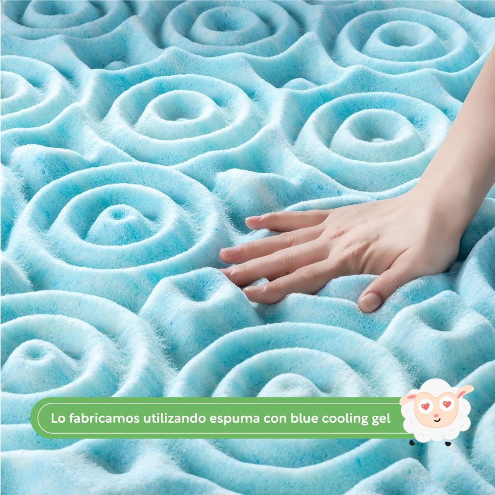 Foto 6 pulgar | Colchoneta Cubrecolchón Individual ColorDreams TOPPER1I Memory Foam