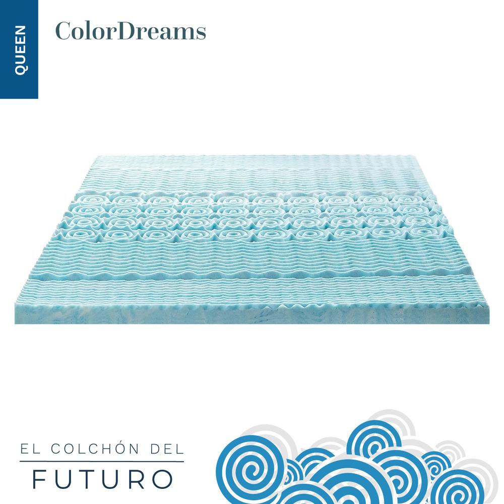 Foto 4 pulgar | Colchoneta Cubrecolchón Queen Size ColorDreams TOPPER3Q Memory Foam