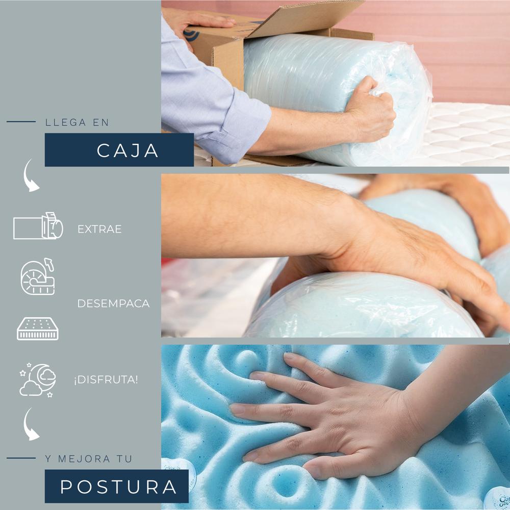 Foto 9 pulgar | Colchoneta Cubrecolchón Queen Size ColorDreams TOPPER3Q Memory Foam