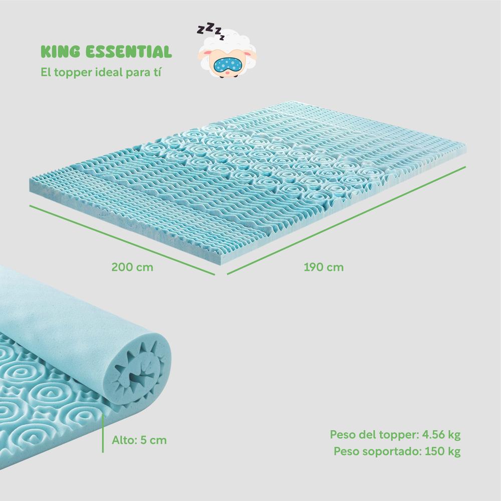 Foto 5 pulgar | Colchoneta Cubrecolchón King Size ColorDreams TOPPER4K Memory Foam