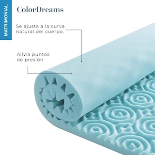 Foto 7 | Colchoneta Cubrecolchón Matrimonial ColorDreams TOPPER2M Memory Foam