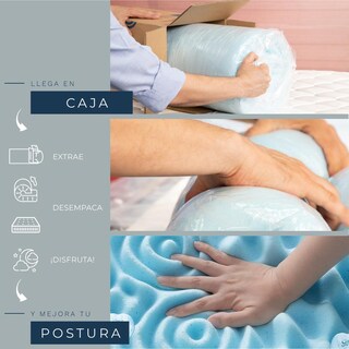 Foto 8 | Colchoneta Cubrecolchón Matrimonial ColorDreams TOPPER2M Memory Foam