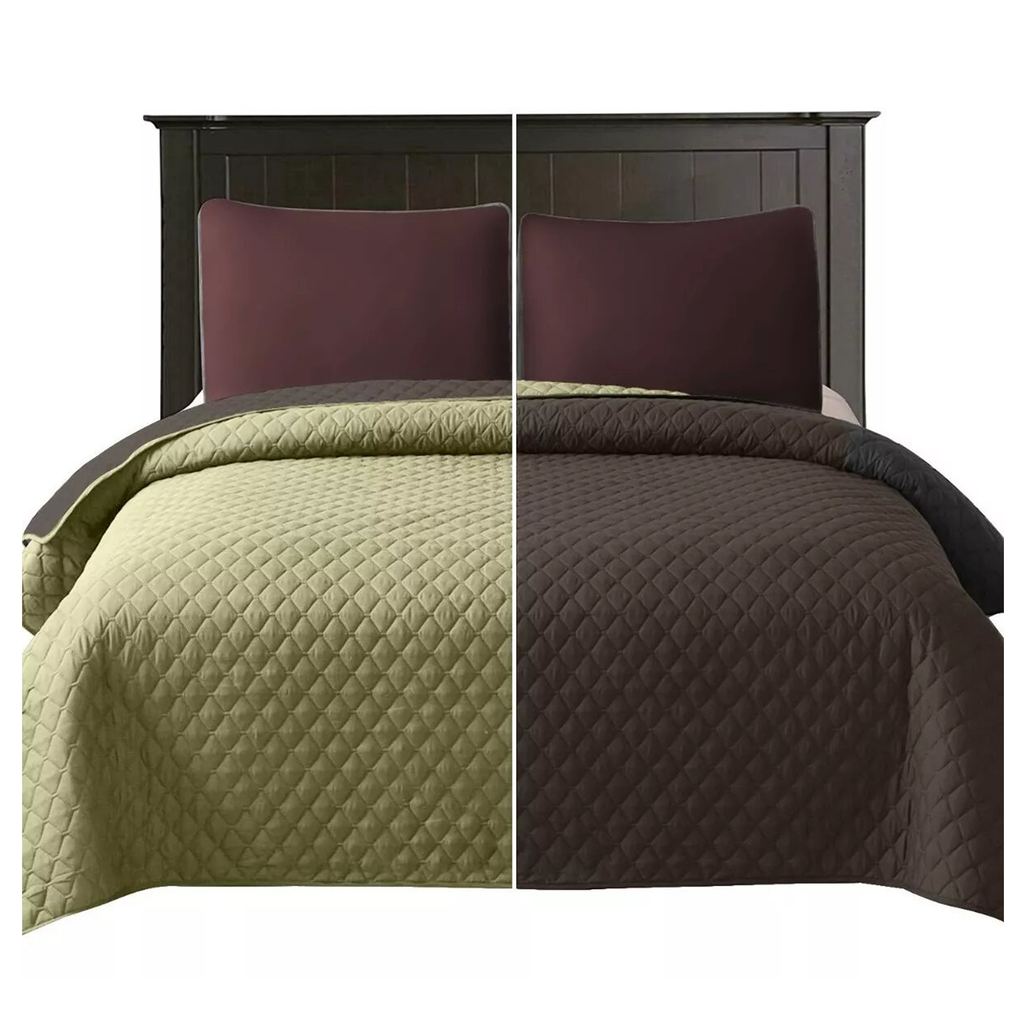 Colcha Ligera Matrimonial Castelog Chocolate/ Beige