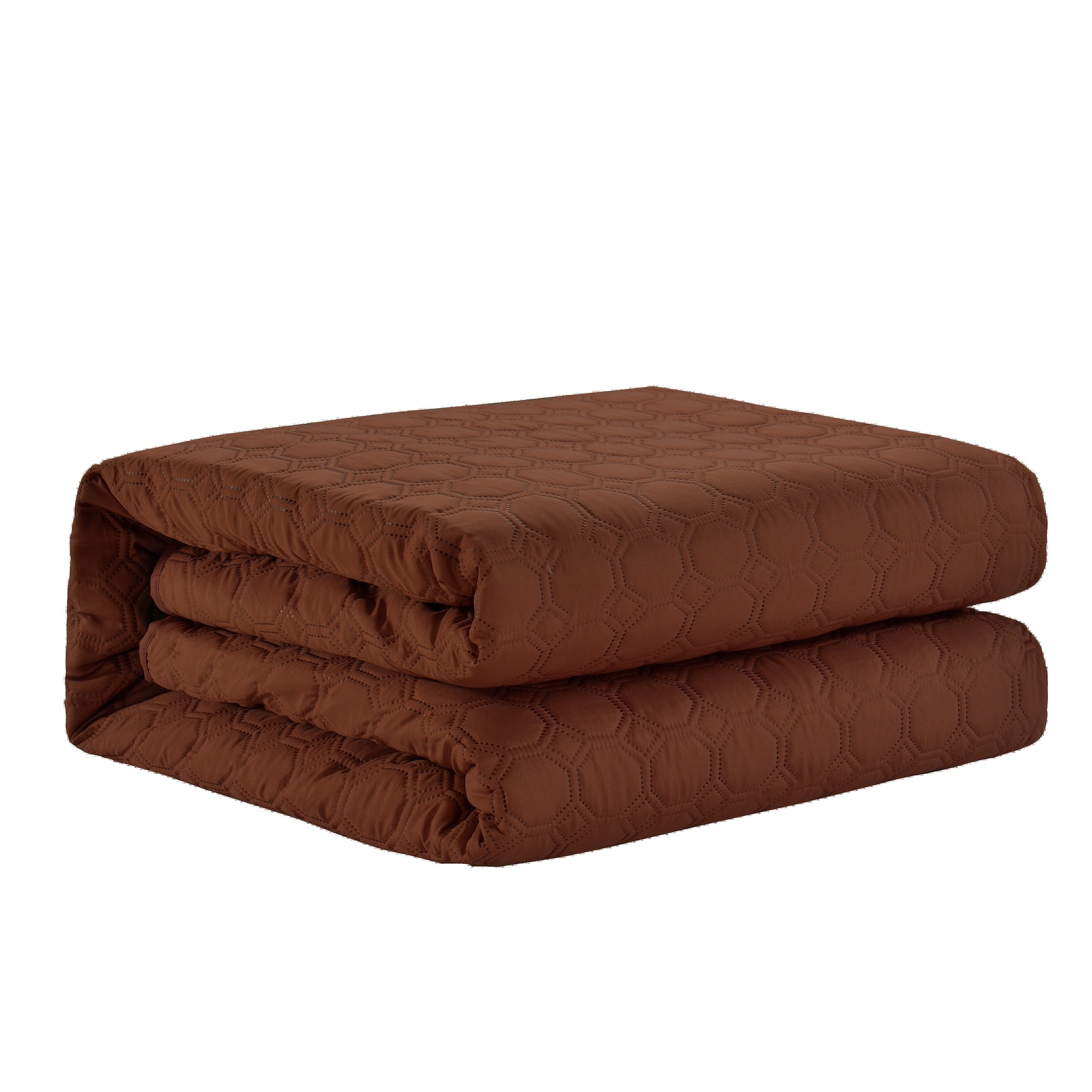 Colcha Cubrecama King Size Reversible Café Auburn Allure