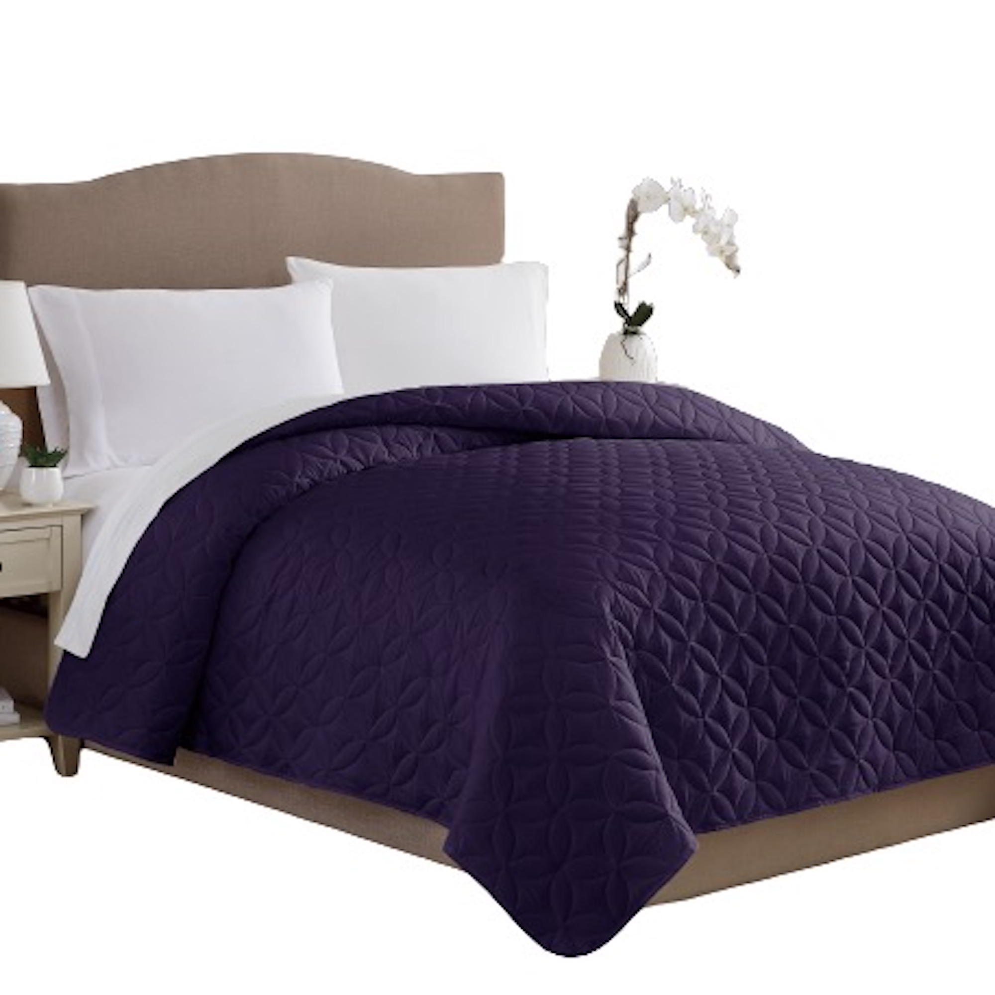 Foto 1 | Colcha Cubrecama King Size Morado Reversible Allure