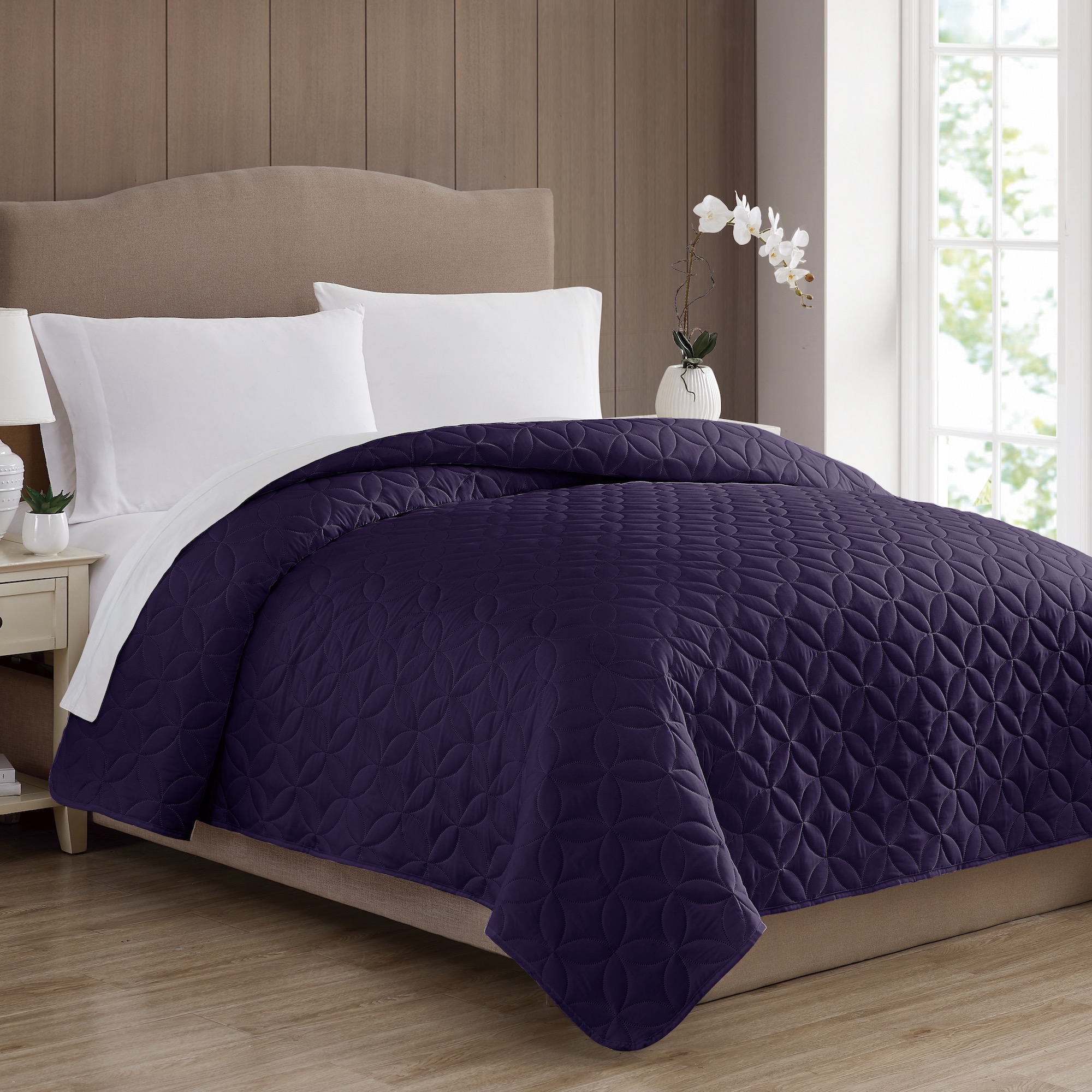 Foto 4 | Colcha Cubrecama King Size Morado Reversible Allure