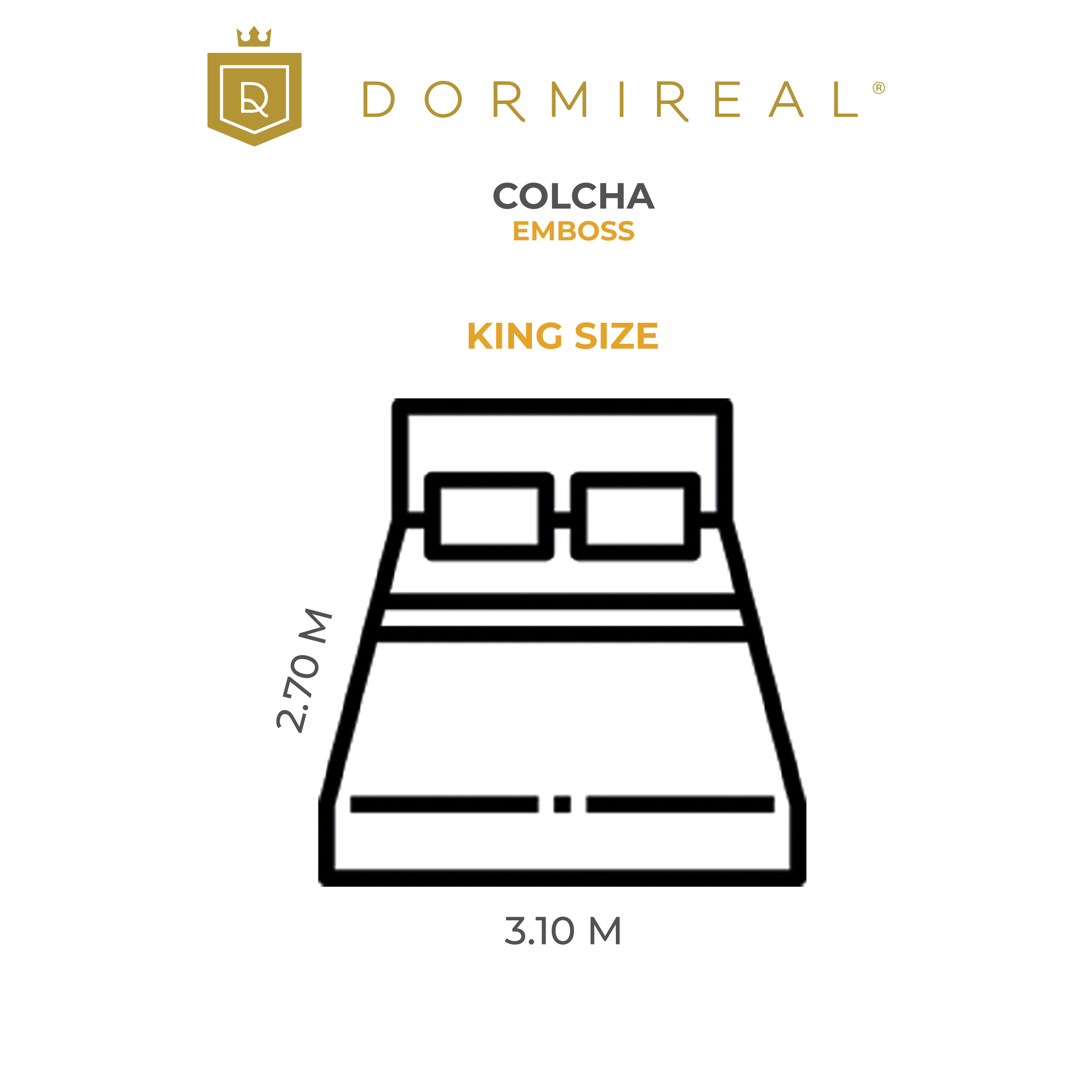 Foto 3 pulgar | Colcha Dormireal Emboss Doble Vista King Size