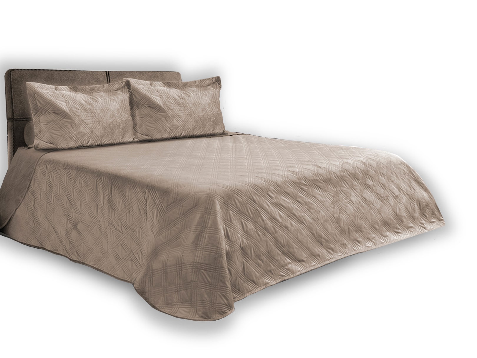 Colcha Dormireal Velvet Terciopelo Champagne Doble Vista Matrimonial $799