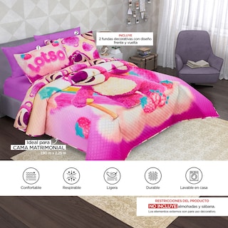 Foto 8 | Edrecolcha Matrimonial Providencia Lotso Strawberry
