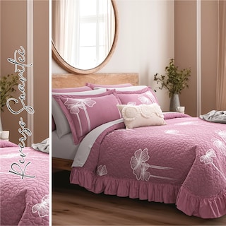 Foto 5 | Colcha Matrimonial Rosa Neo Selma Con Fundas Concord