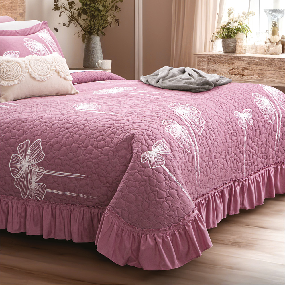 Foto 4 | Colcha King Size Rosa Neo Selma Con Fundas Concord