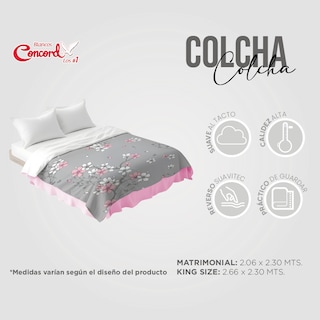 Foto 6 | Colcha King Size Gris Neo Sakura Con Fundas Concord