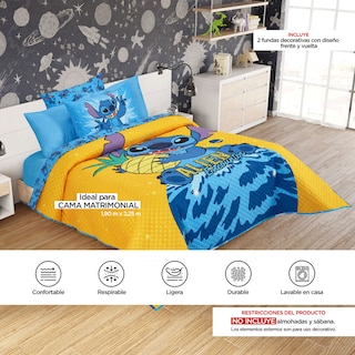 Foto 8 | Edrecolcha Matrimonial Stitch Alien
