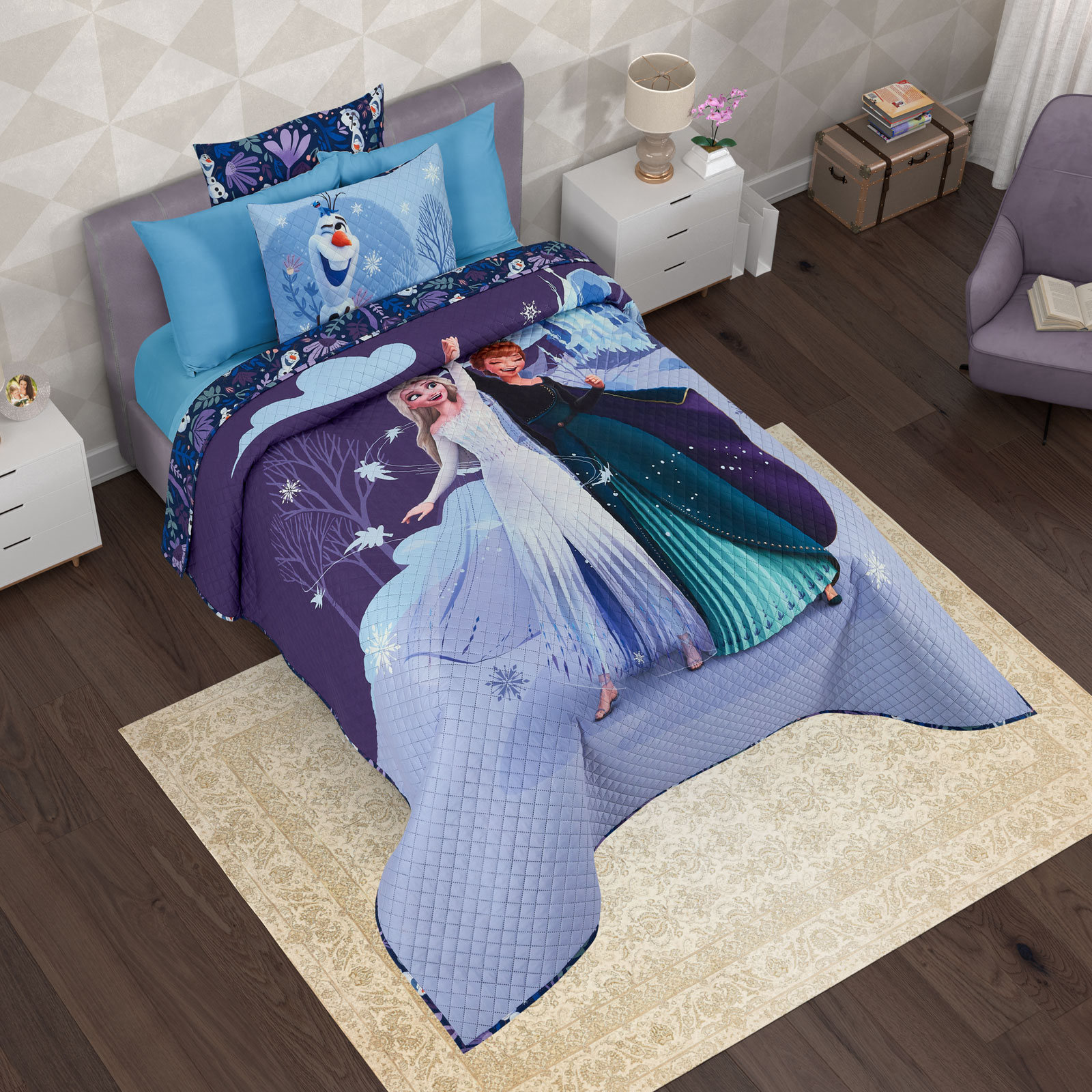 Foto 3 | Edrecolcha Matrimonial Frozen Queens