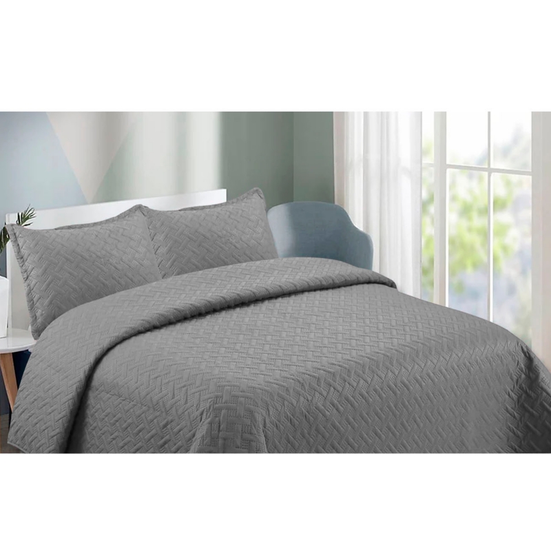 Foto 3 pulgar | Funda de Cama King  Poliéster Gris  - Venta Internacional