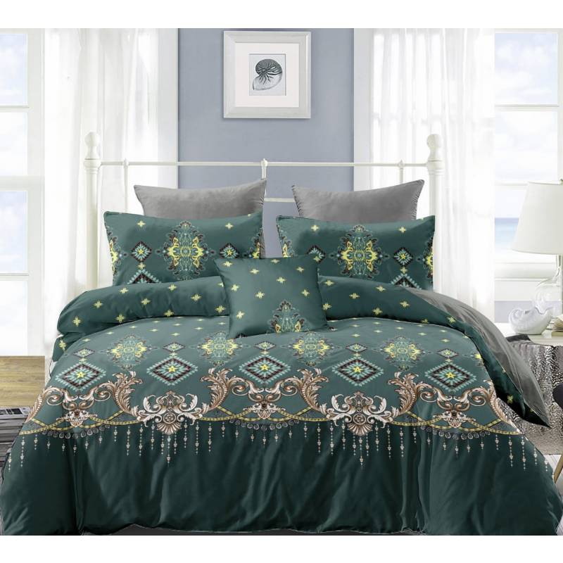 Foto 1 | Funda de Edredón King Estampado Meipulis Diseño Verde Veraniego - Venta Internacional