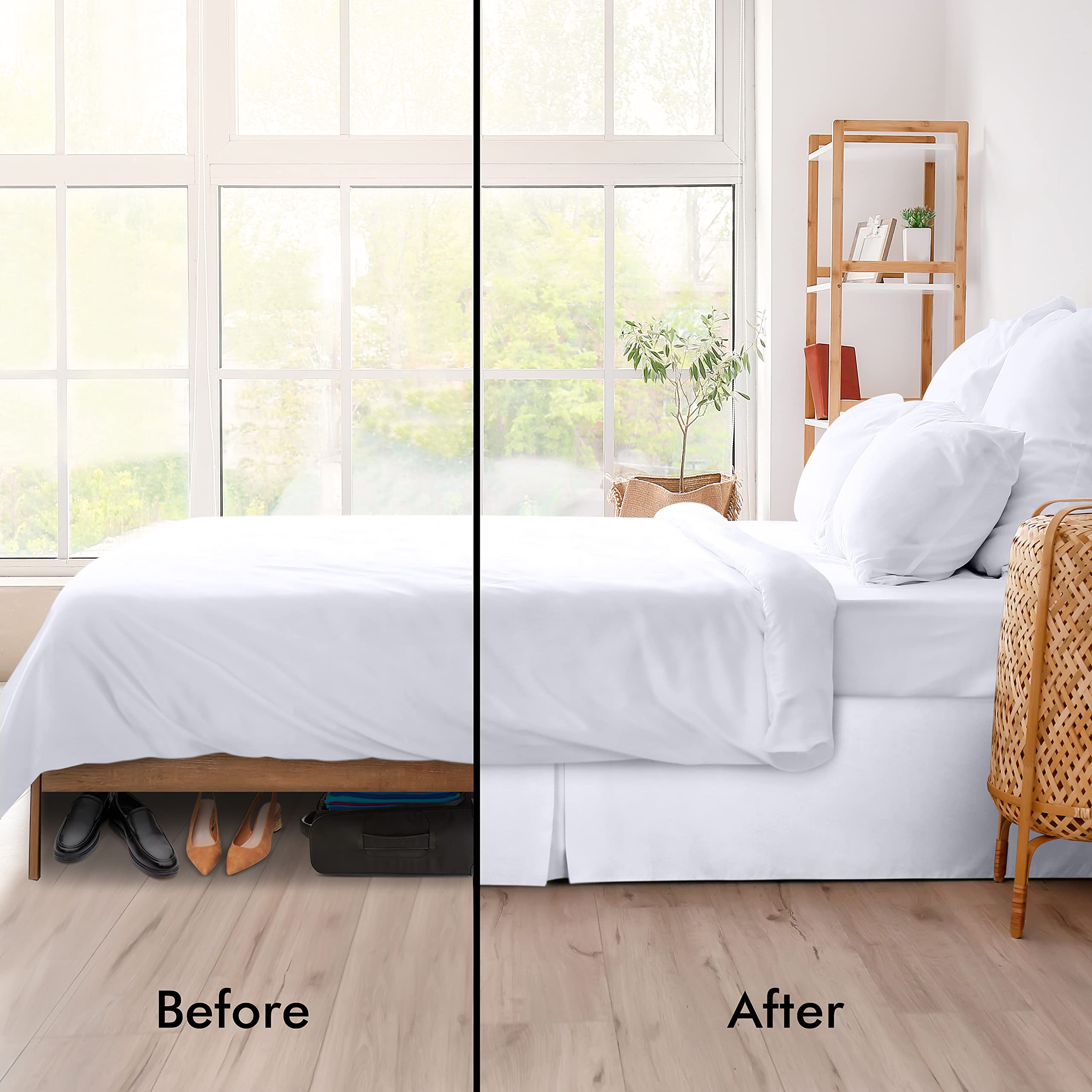Foto 5 pulgar | Falda De Cama Utopia Bedding California King De Microfibra Blanca - Venta Internacional.