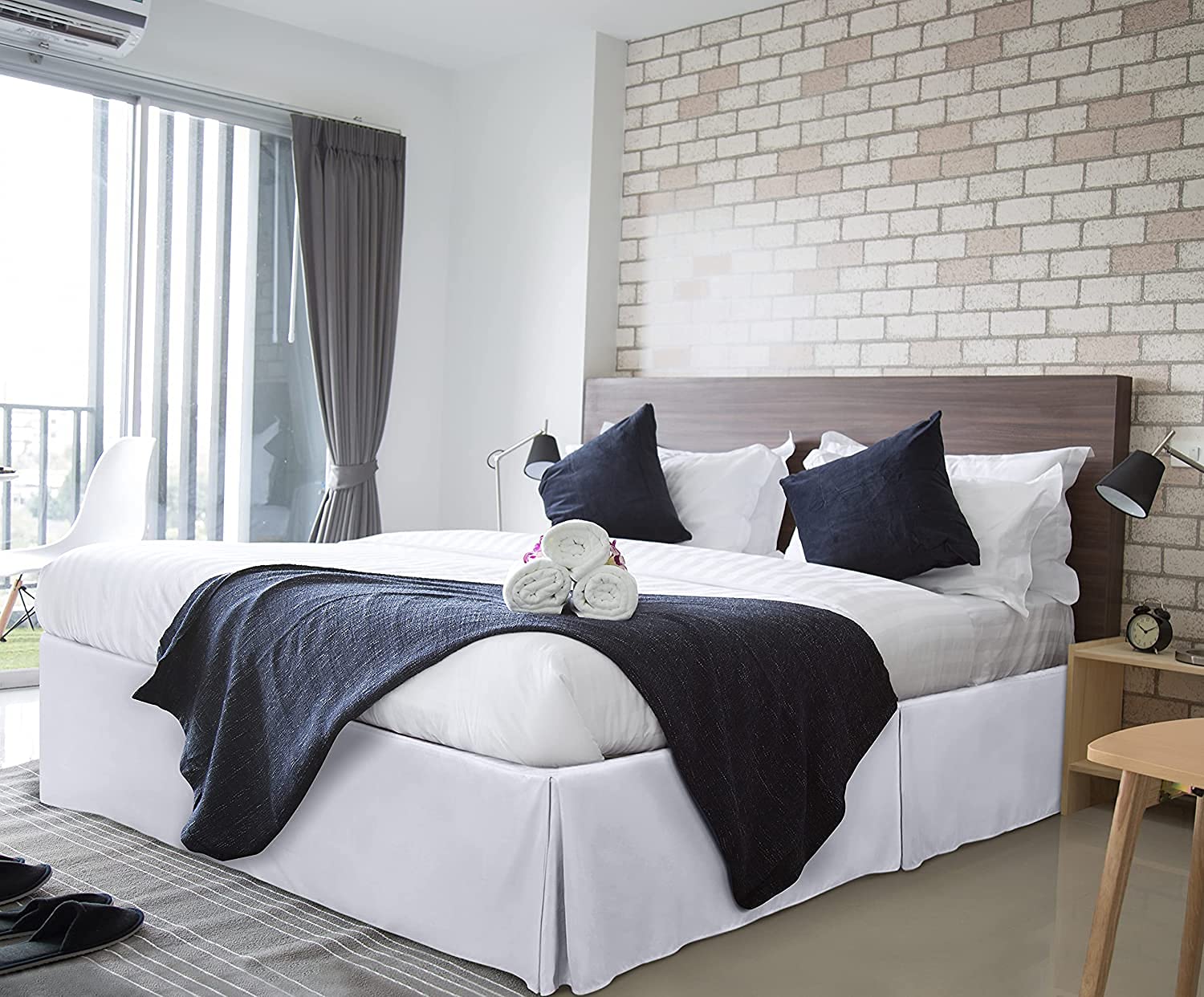 Foto 6 pulgar | Falda De Cama Utopia Bedding California King De Microfibra Blanca - Venta Internacional.