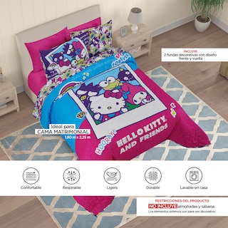 Foto 8 | Edrecolcha Matrimonial Hello Kitty Friends