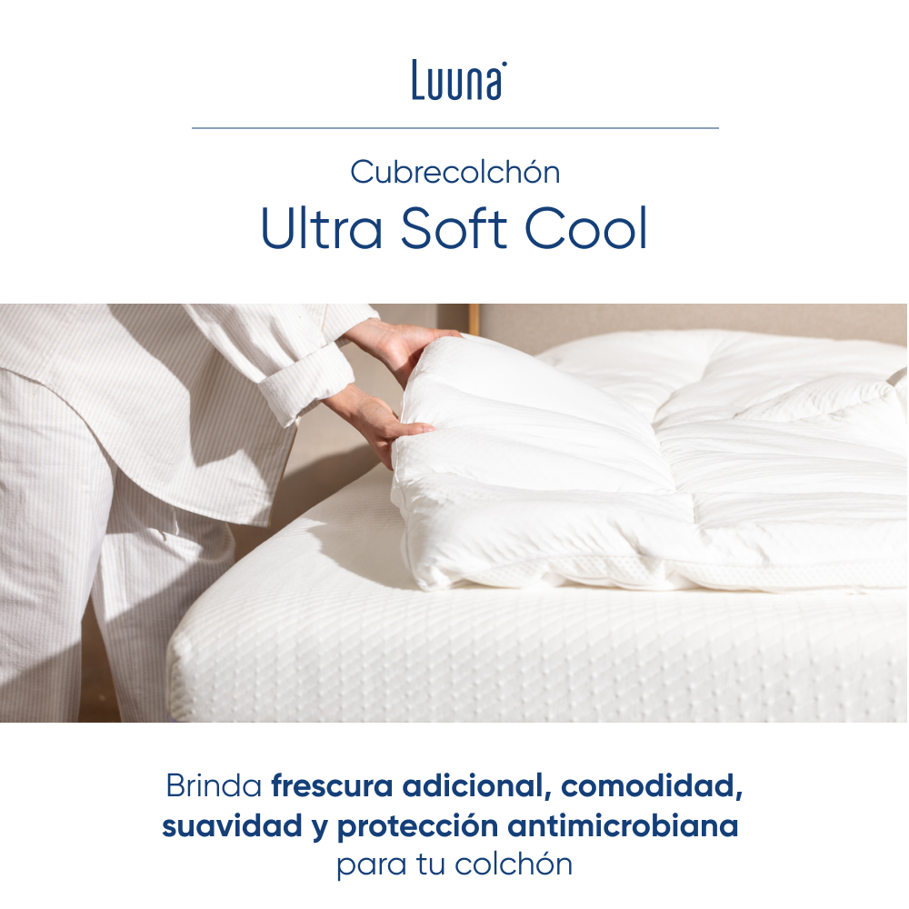 Foto 3 pulgar | Cubre Colchón Ultra Soft Cool Luuna Frescura y Suavidad a tu Colchón Antimircrobiano King Size
