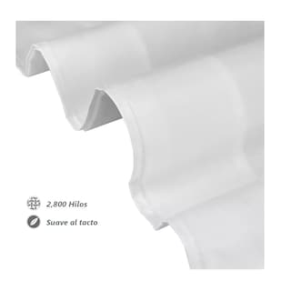 Foto 2 | Juego De Sabanas Matrimonial Egipcian Premium 2,800 Hilos 4 Pzs Blanco