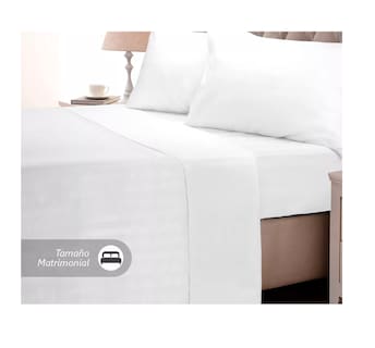 Foto 3 | Juego De Sabanas Matrimonial Egipcian Premium 2,800 Hilos 4 Pzs Blanco
