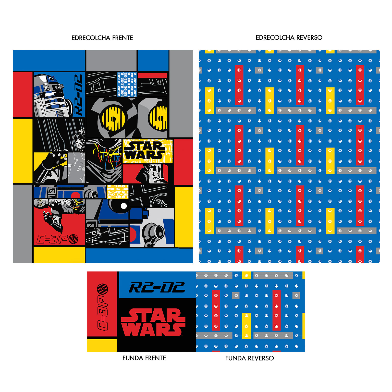 Foto 8 pulgar | Edrecolcha Matrimonial Star Wars Bloques
