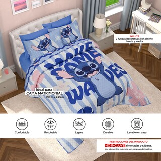 Foto 8 | Edrecolcha Matrimonial Stitch Waves
