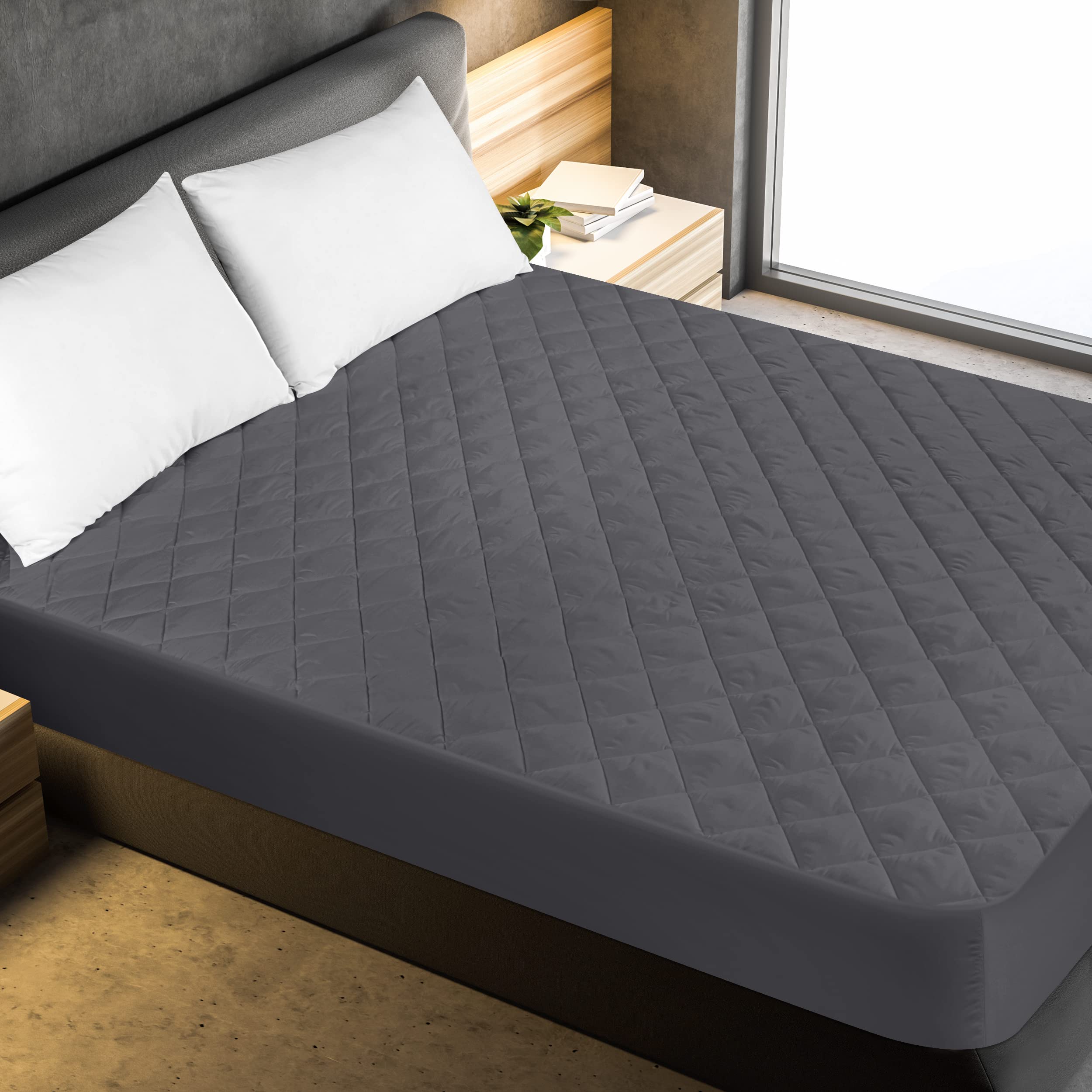 Foto 2 | Funda De Colchón Utopia Bedding Acolchada, Doble, Gris - Venta Internacional.