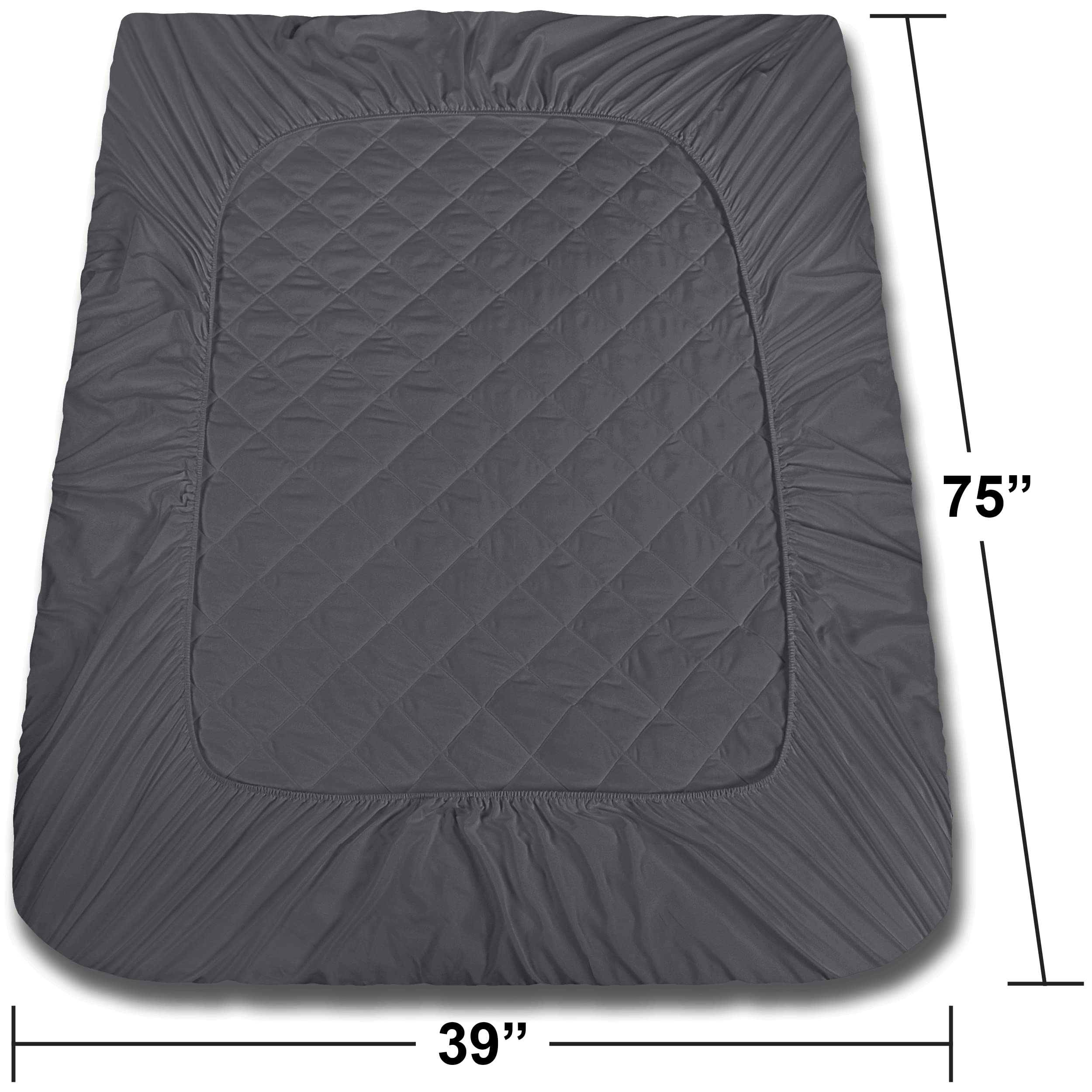Foto 5 pulgar | Funda De Colchón Utopia Bedding Acolchada, Doble, Gris - Venta Internacional.
