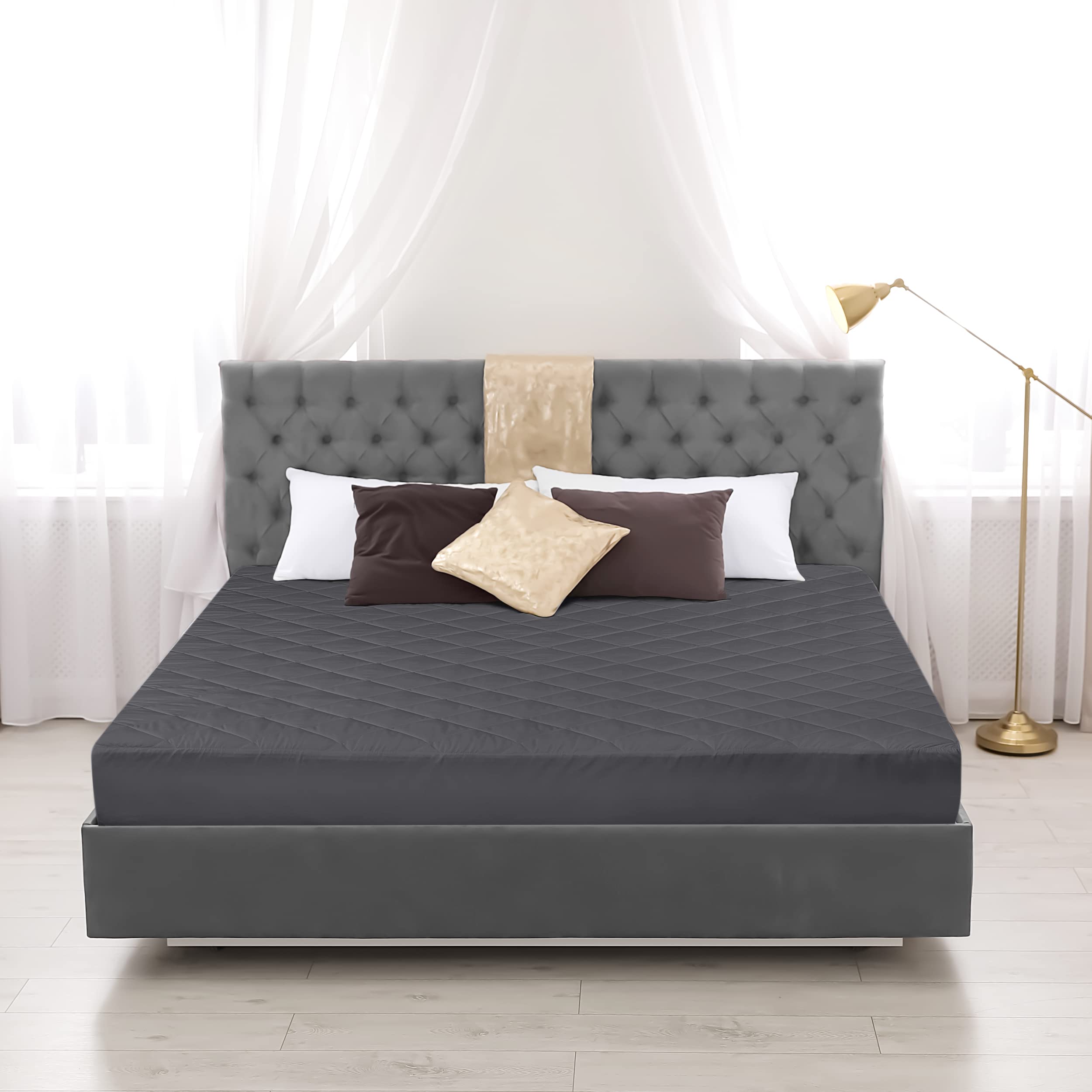 Foto 8 pulgar | Funda De Colchón Utopia Bedding Acolchada, Doble, Gris - Venta Internacional.