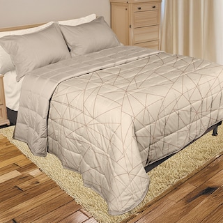 Foto 1 | Cubrecama Bordado Romina Kaki King Size Extra Doble Vista