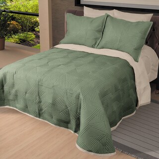 Foto 1 | Cubrecama Selene Zucen Verde King Size Extra Doble Vista