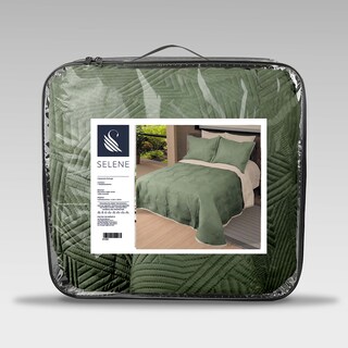 Foto 3 | Cubrecama Selene Zucen Verde King Size Extra Doble Vista