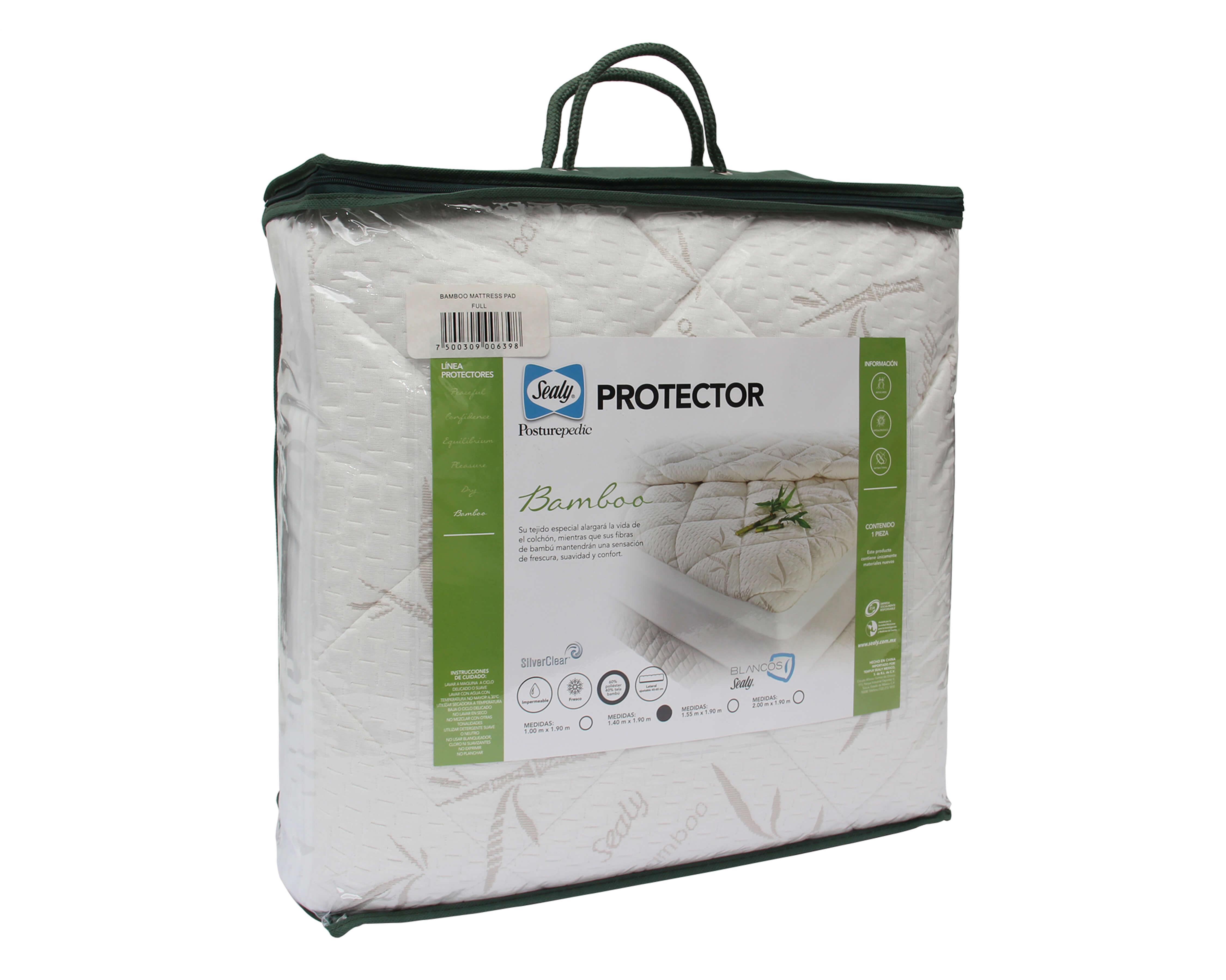 Foto 4 | Protector de Colchón Sealy Bamboo color Beige King Size