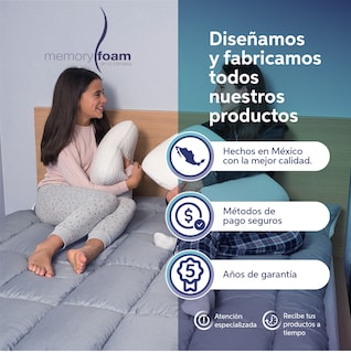 Foto 8 | Colchoneta Memory Foam Cloud Queen Size